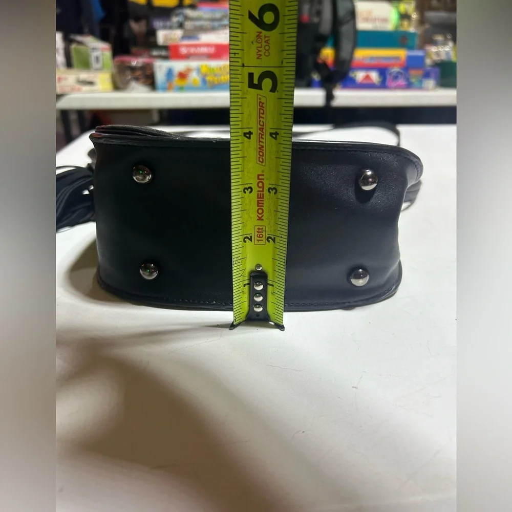 Gussaci Faux Leather/Suede Black Shoulder Bag - Picture 11 of 11